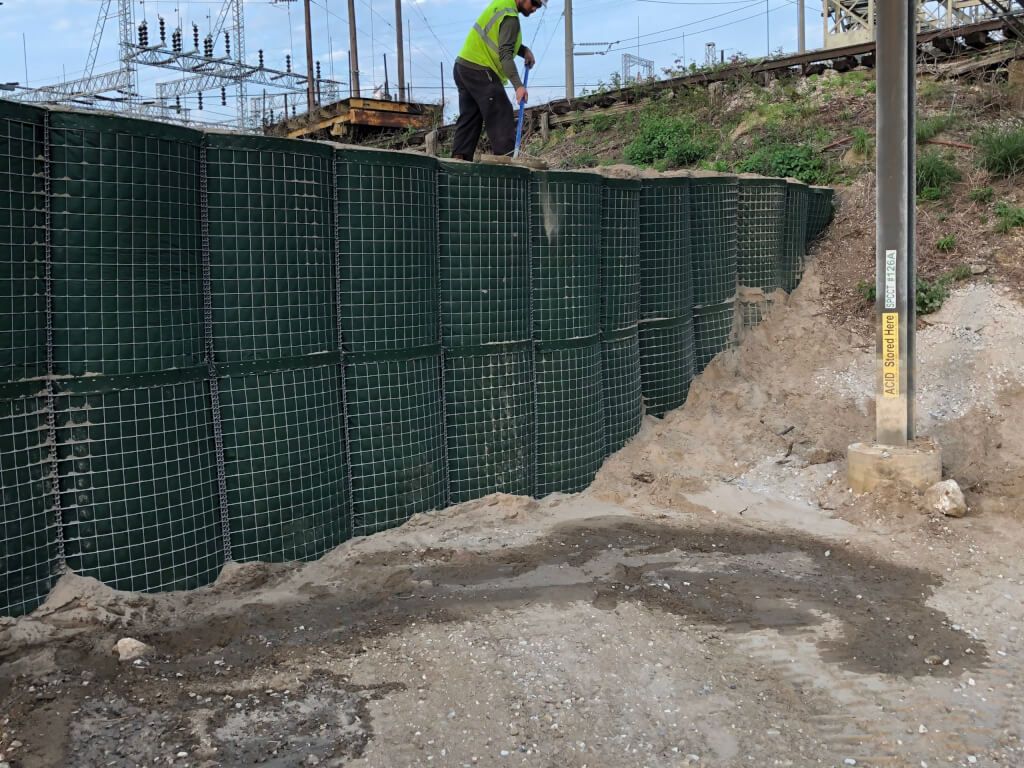 Flood Barrier tied into existing berm