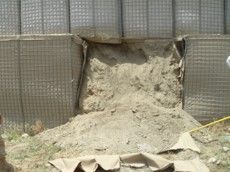 How to repair a hesco barrier face panel removed