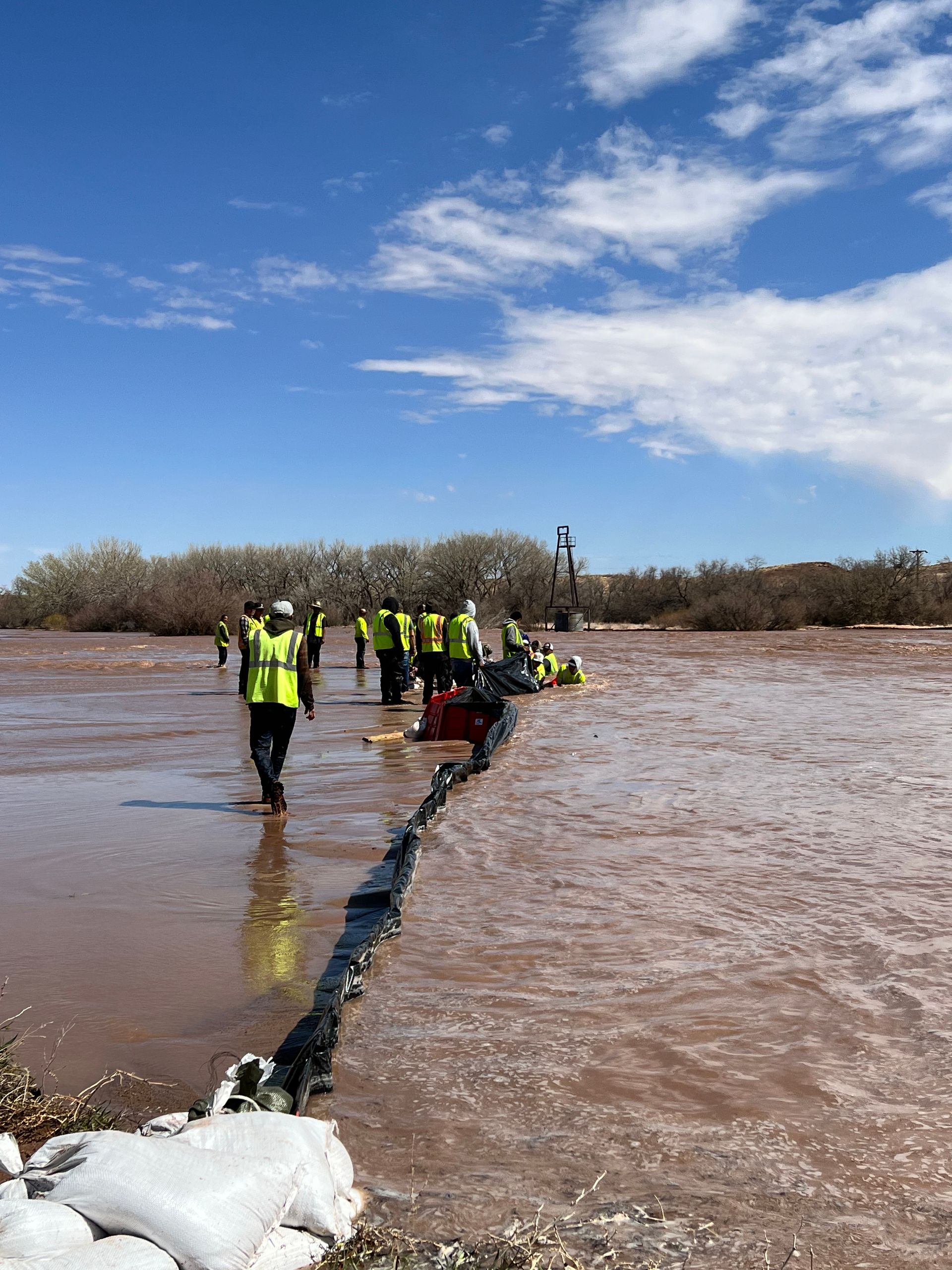 Flood Barrier deployment by Navajo Nation