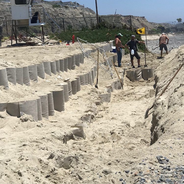 sand walls for stopping water