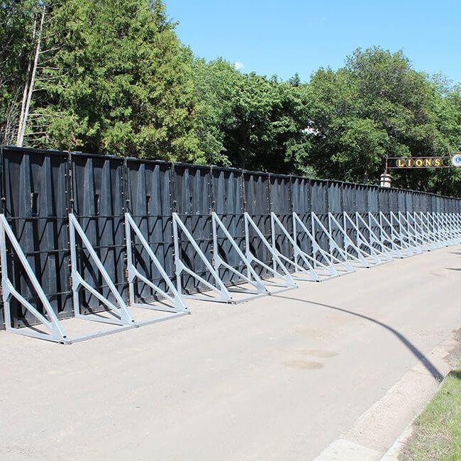The 8' tall Muscle Wall is the tallest, removable and completely reusable, flood barrier on the market