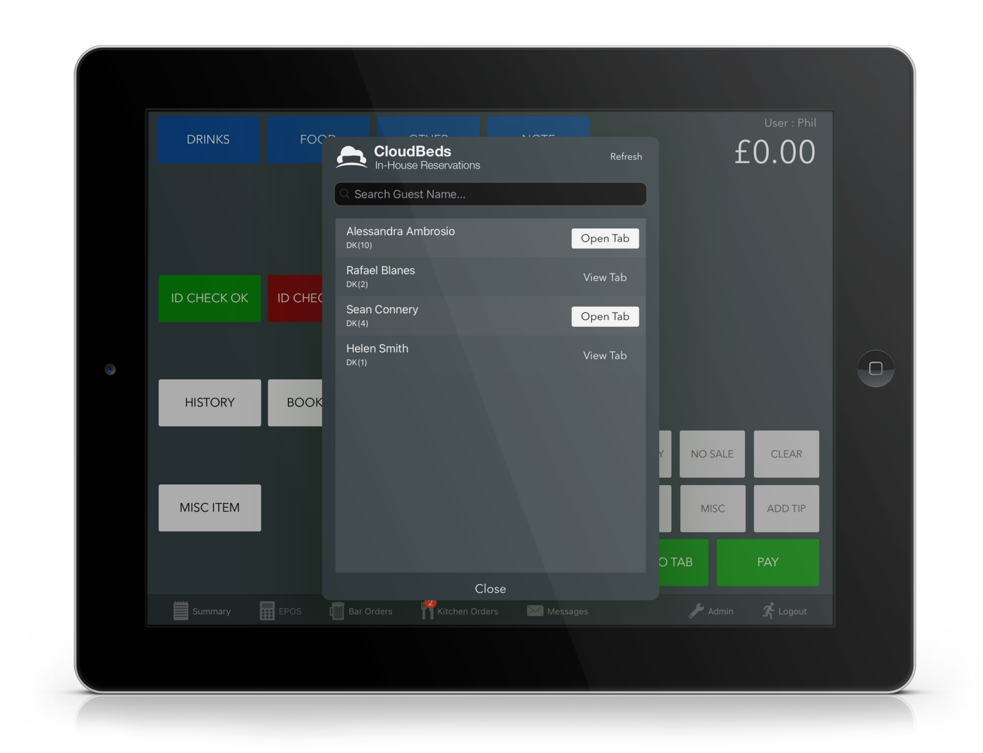 Tabology EPOS & Cloudbeds