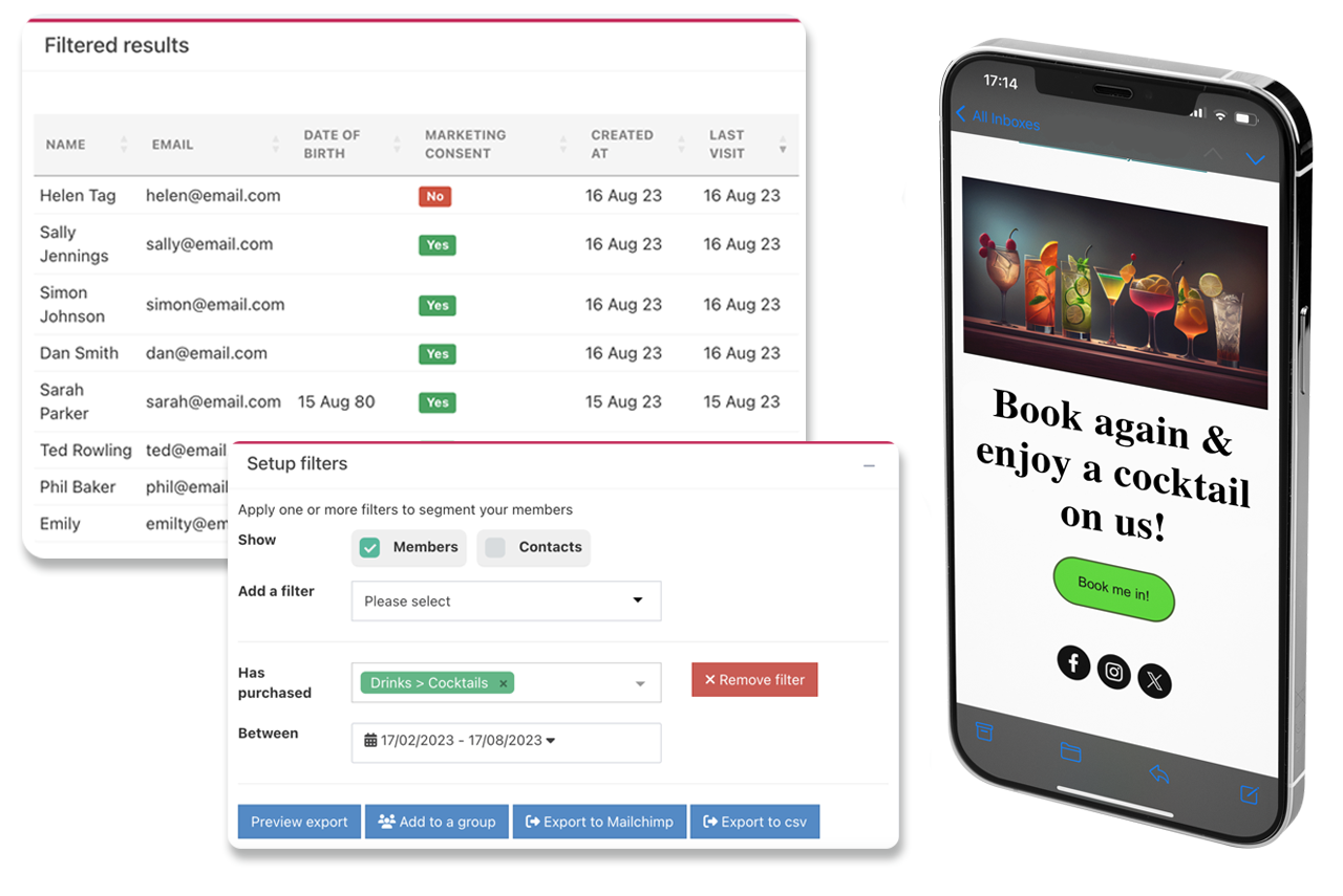 Deposit payment link on mobile