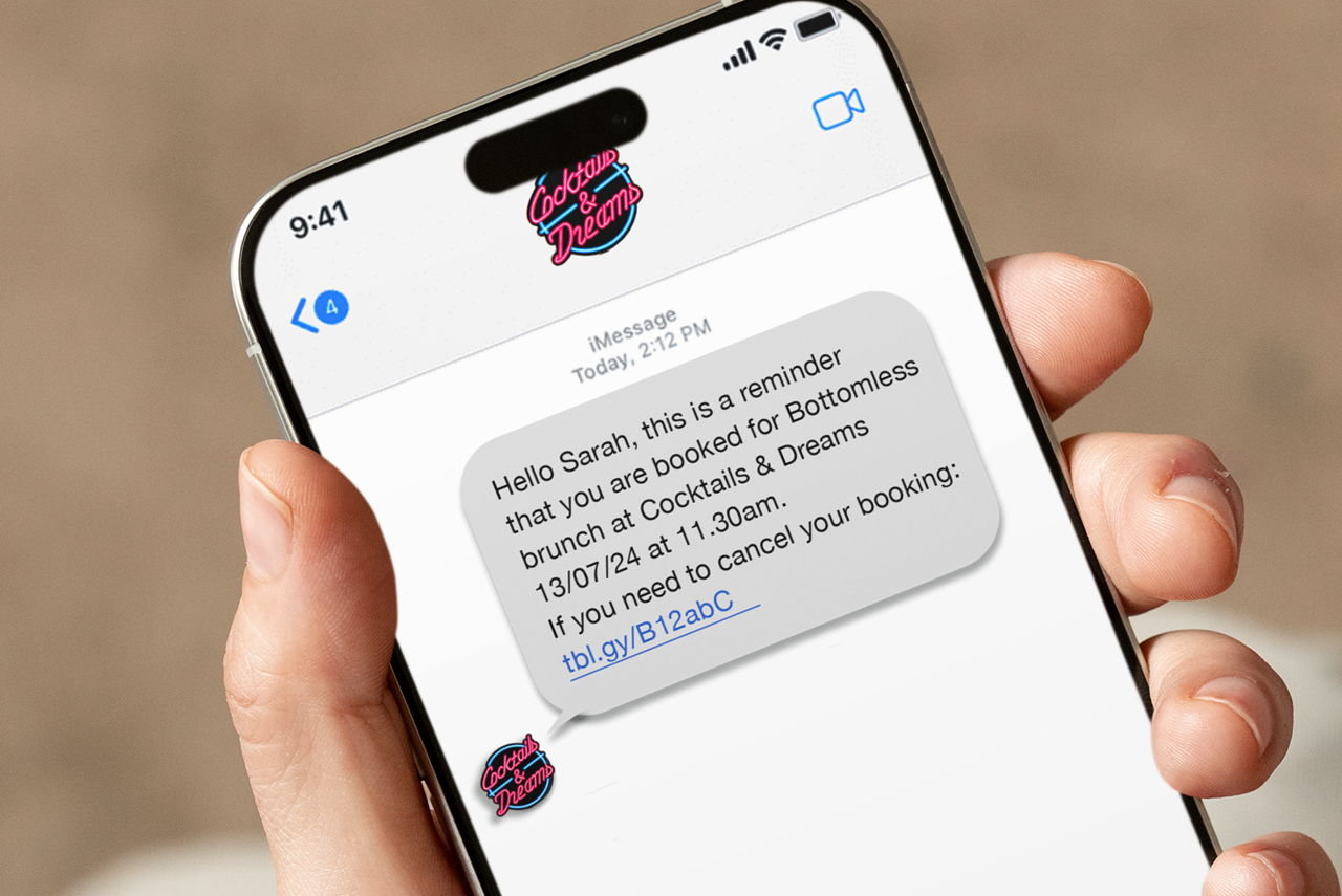 SMS reminder for upcoming booking