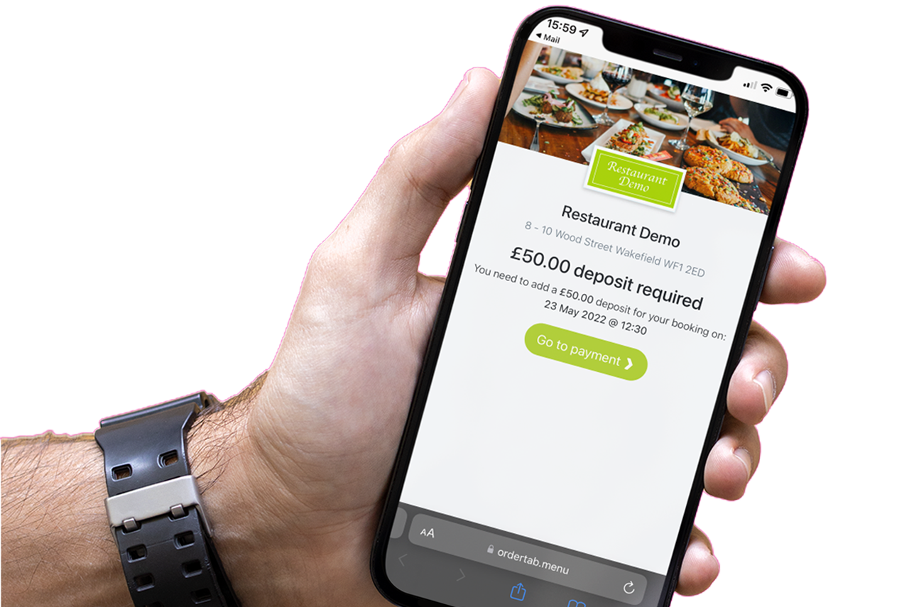 Deposit payment link on mobile