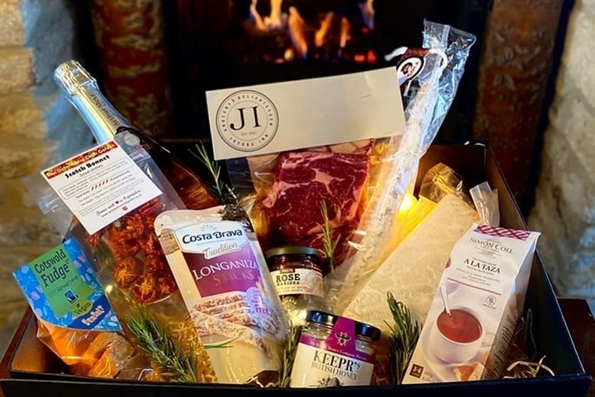 Lockdown hamper for sale in a pub
