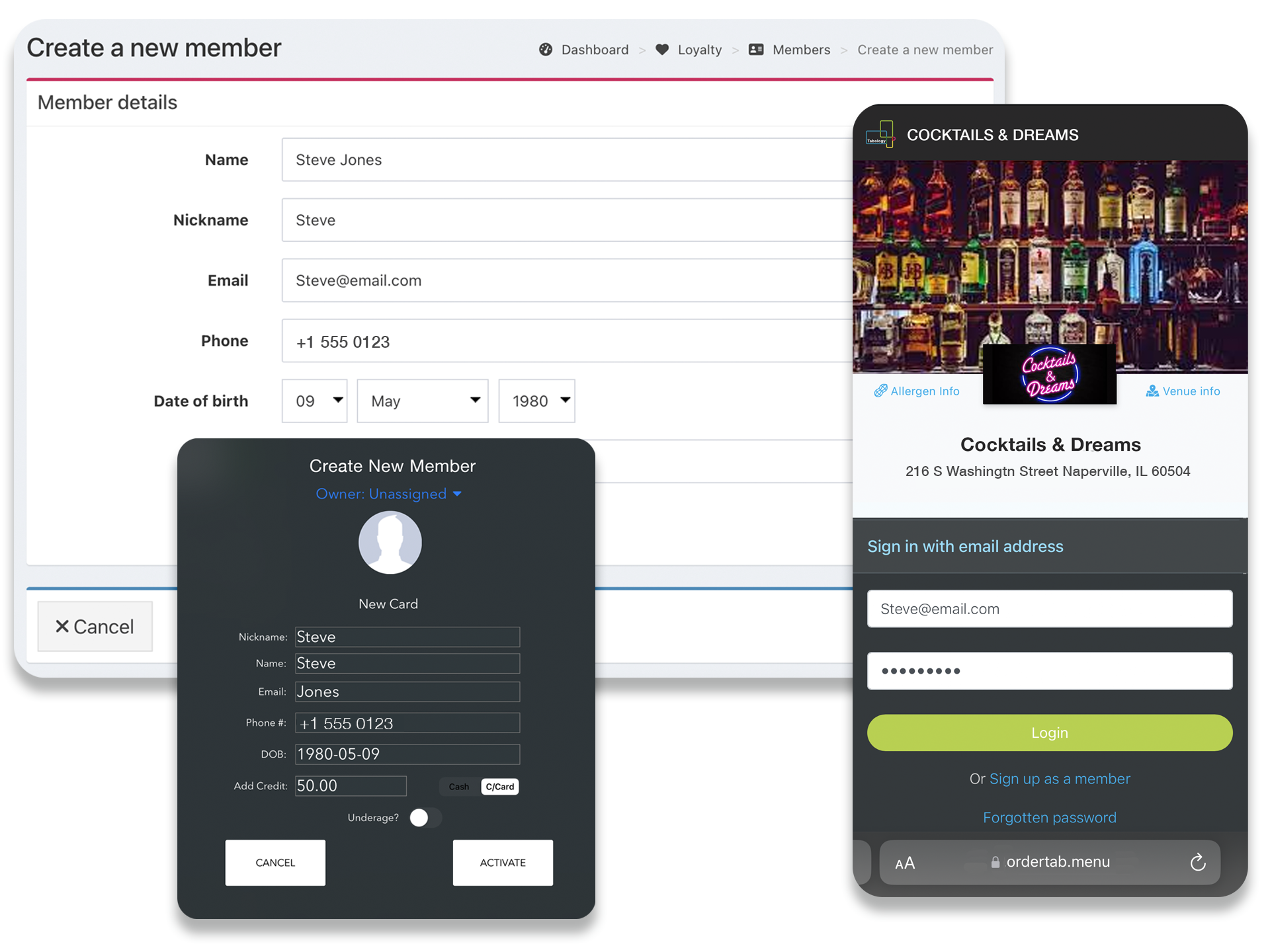Create new loyalty member