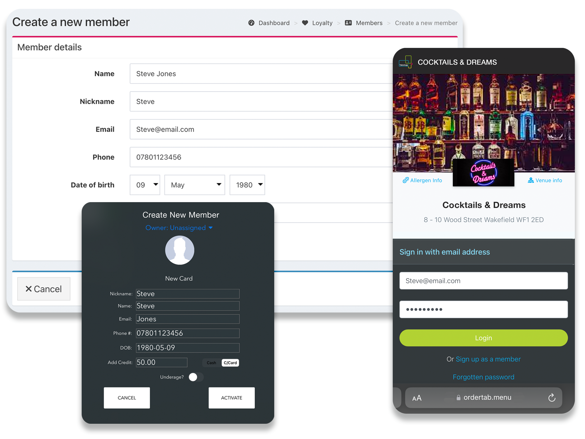 Create new loyalty member