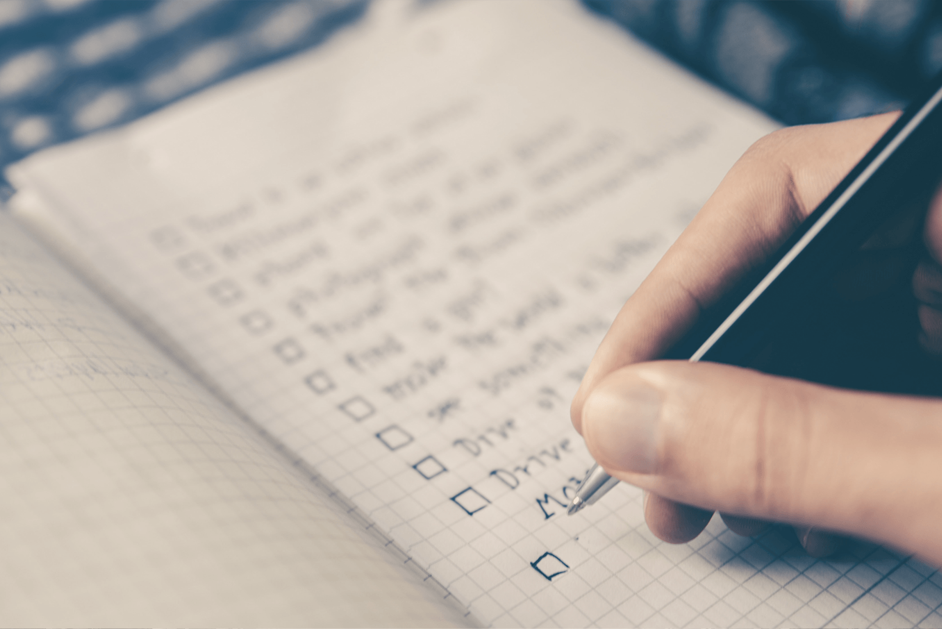 Writing a check list