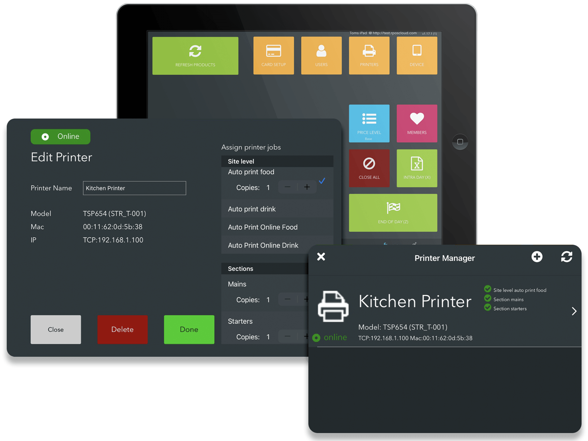 EPOS printer routing set up