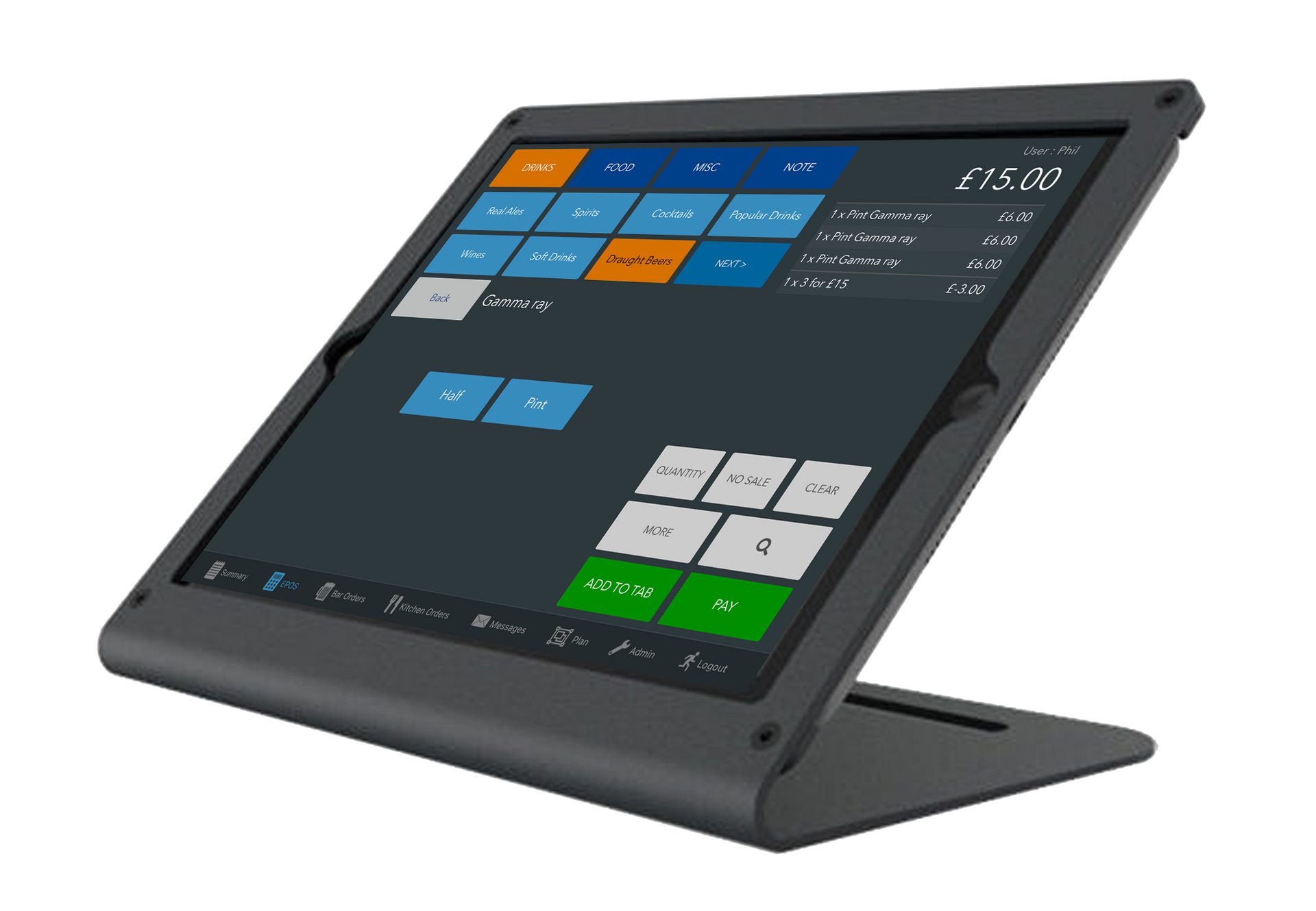 Tabology EPOS in lightweight stand
