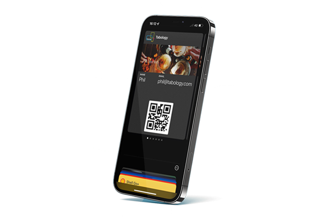 Tabology loyalty program, card in Apple wallet