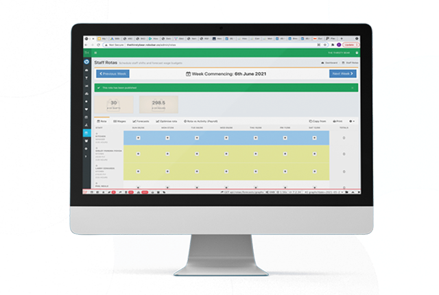 Tabology staff scheduling software, staff rota