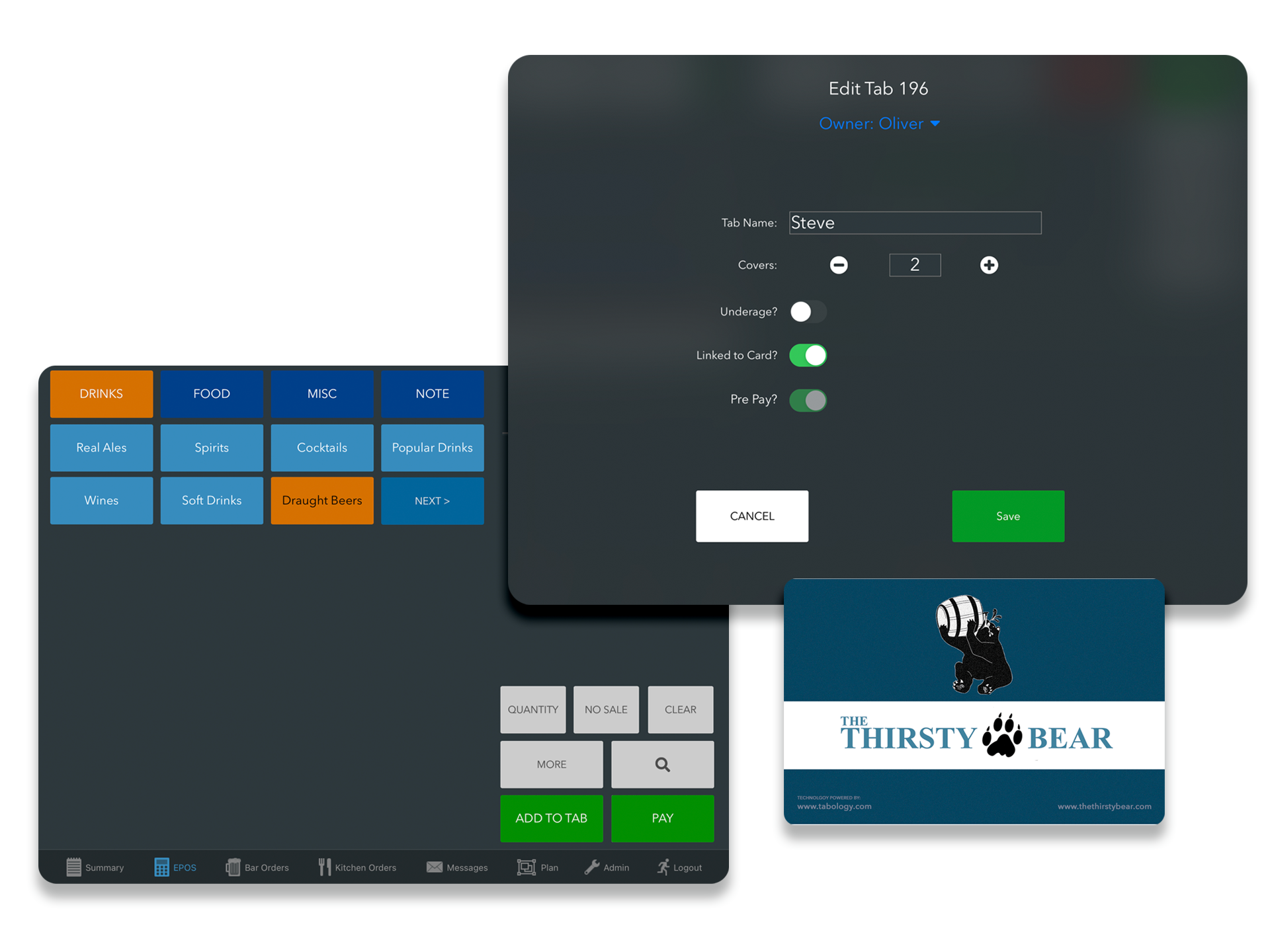 Bar EPOS screen