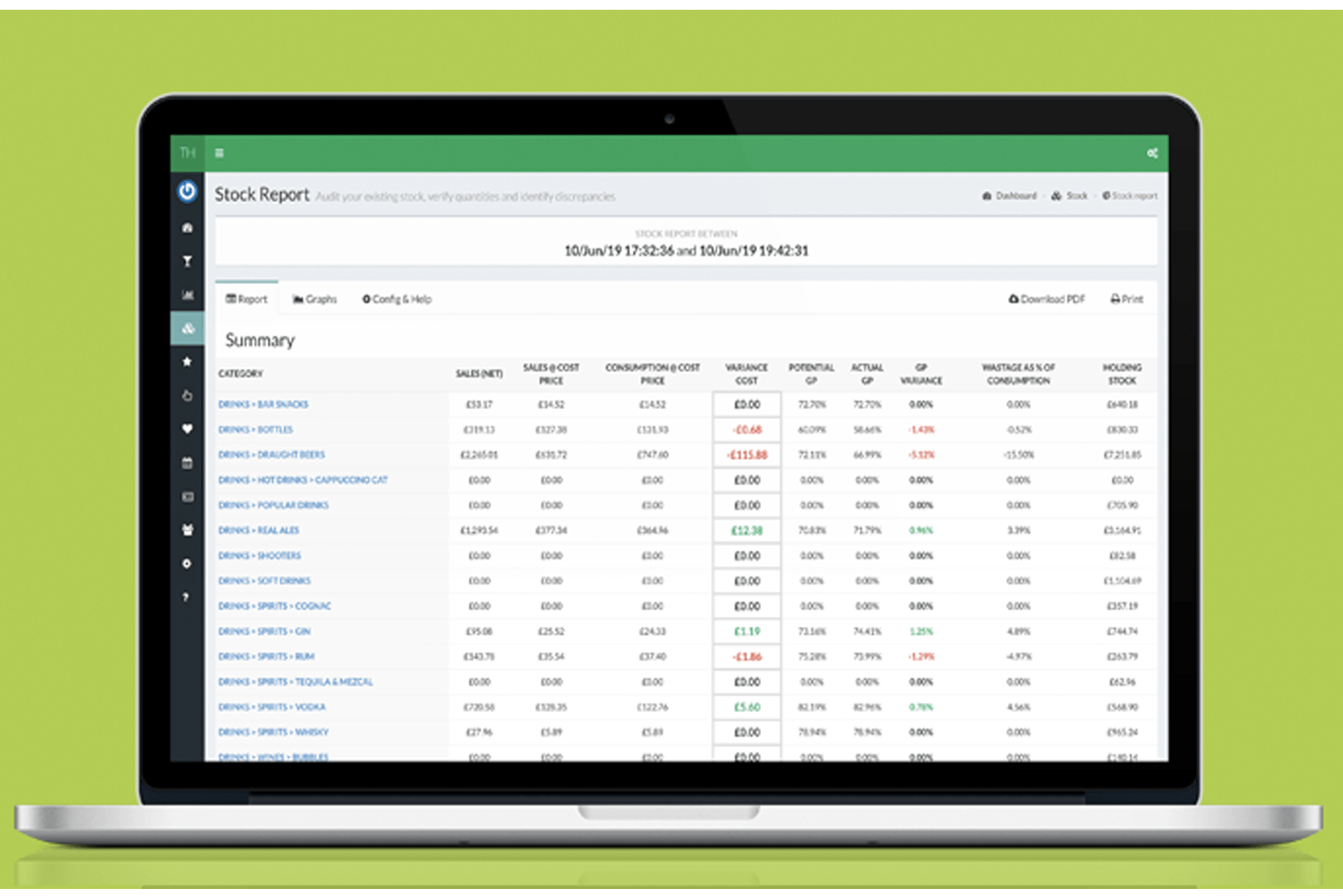 EPOS reporting, stock reporting