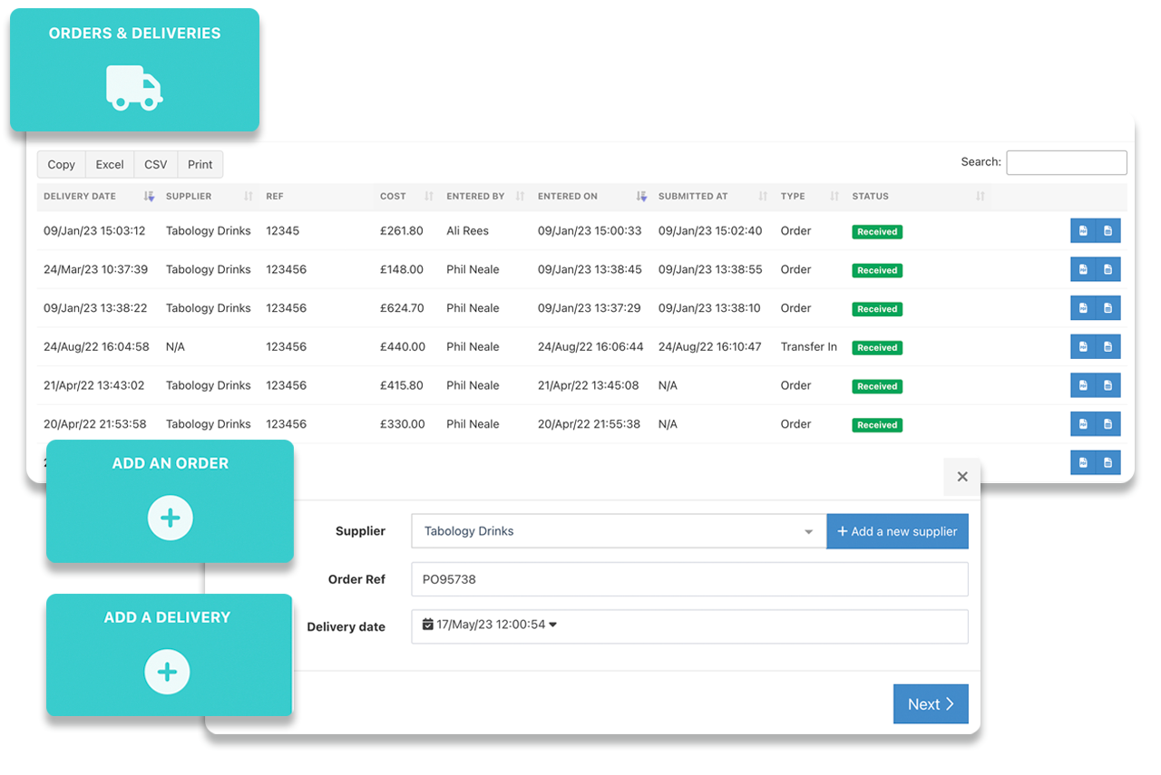 EPOS orders & deliveries