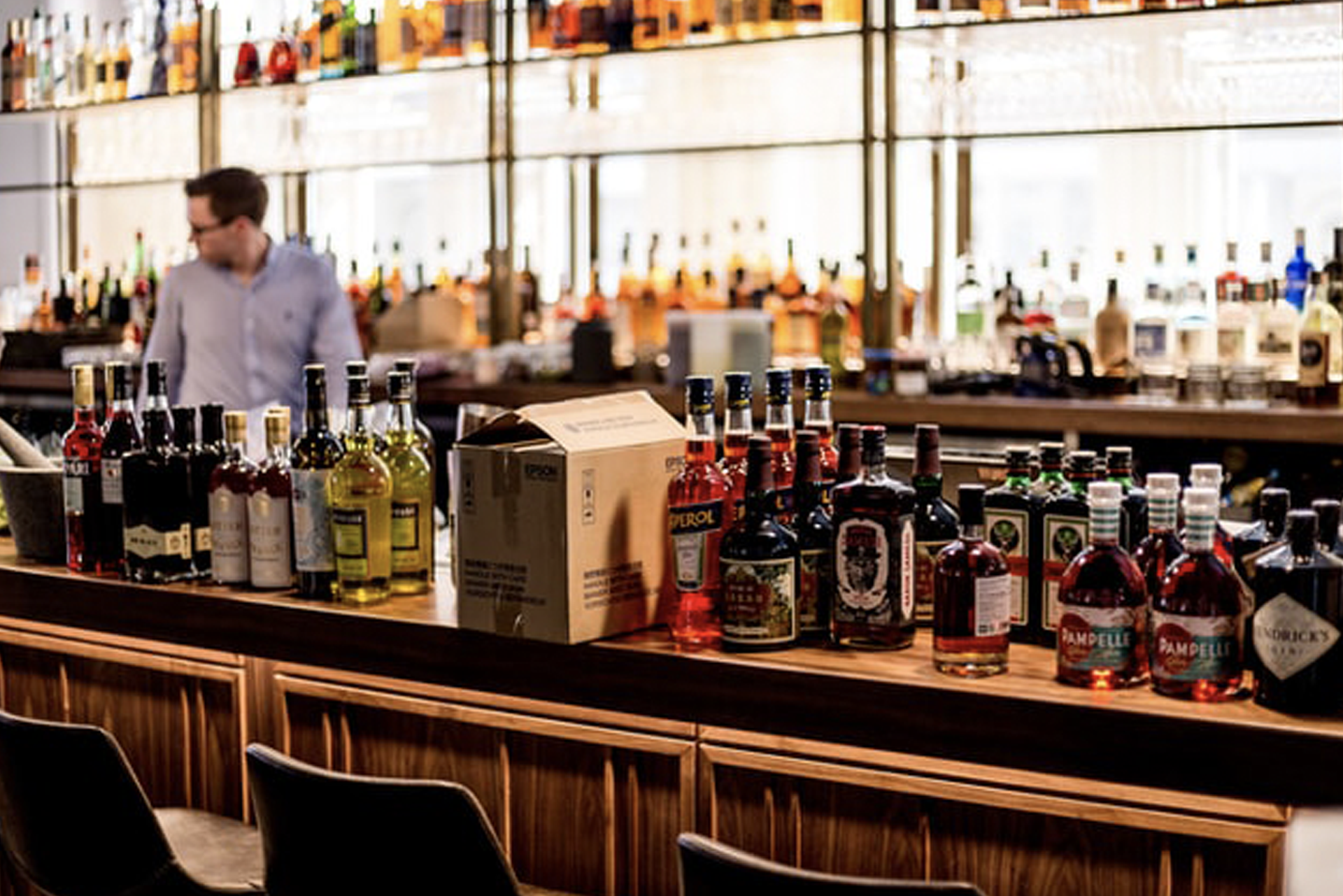 Bar being set up
