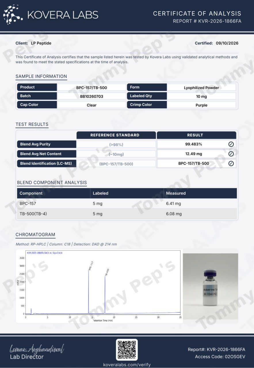 BPC-157/TB-500 (5 mg +5 mg)