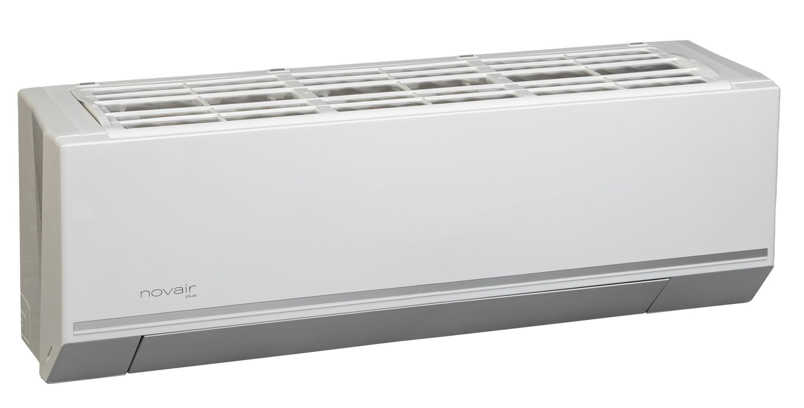 White and gray ductless mini-split air conditioner.