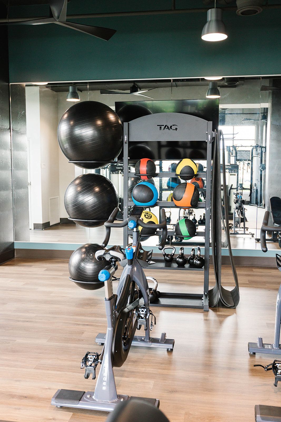 Fitness center at Opal Largo Station in Largo, MD.