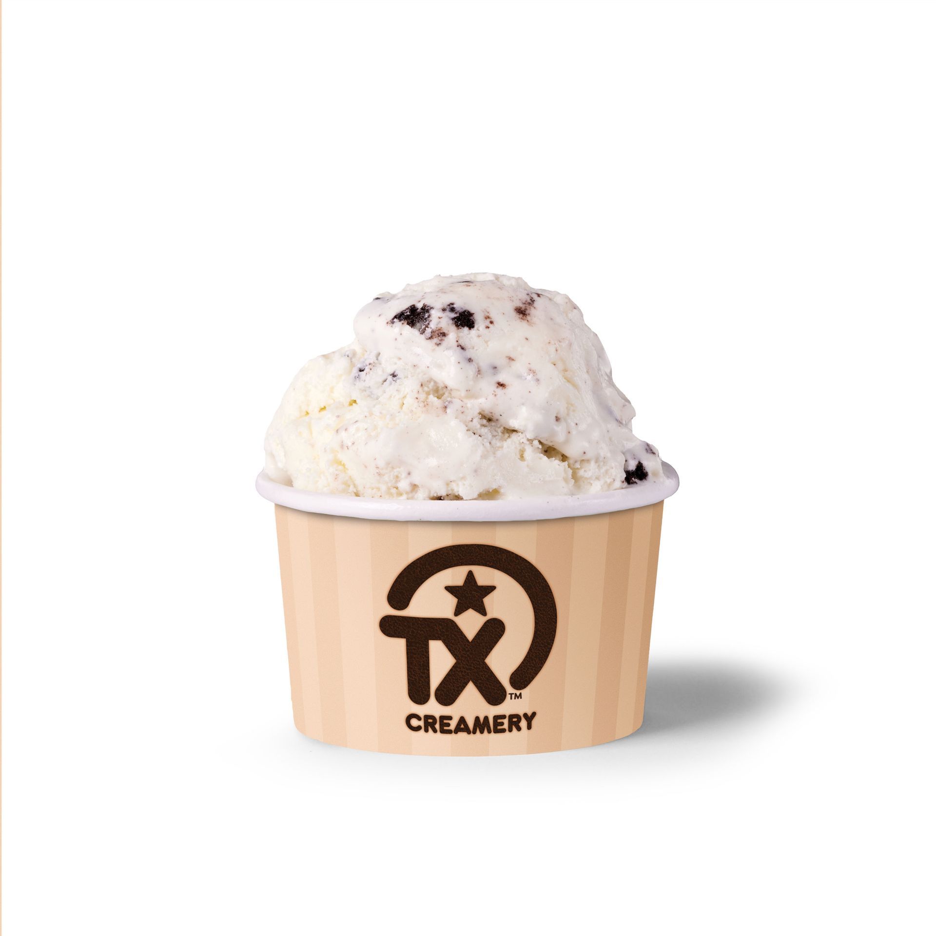 Scoop of TX Creamery Cookies and Cream