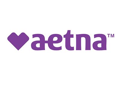 Purple Aetna logo: heart symbol next to the word