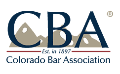 The logo for the colorado bar association was established in 1897.