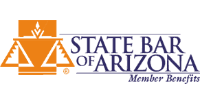 A logo for the state bar of arizona member benefit.