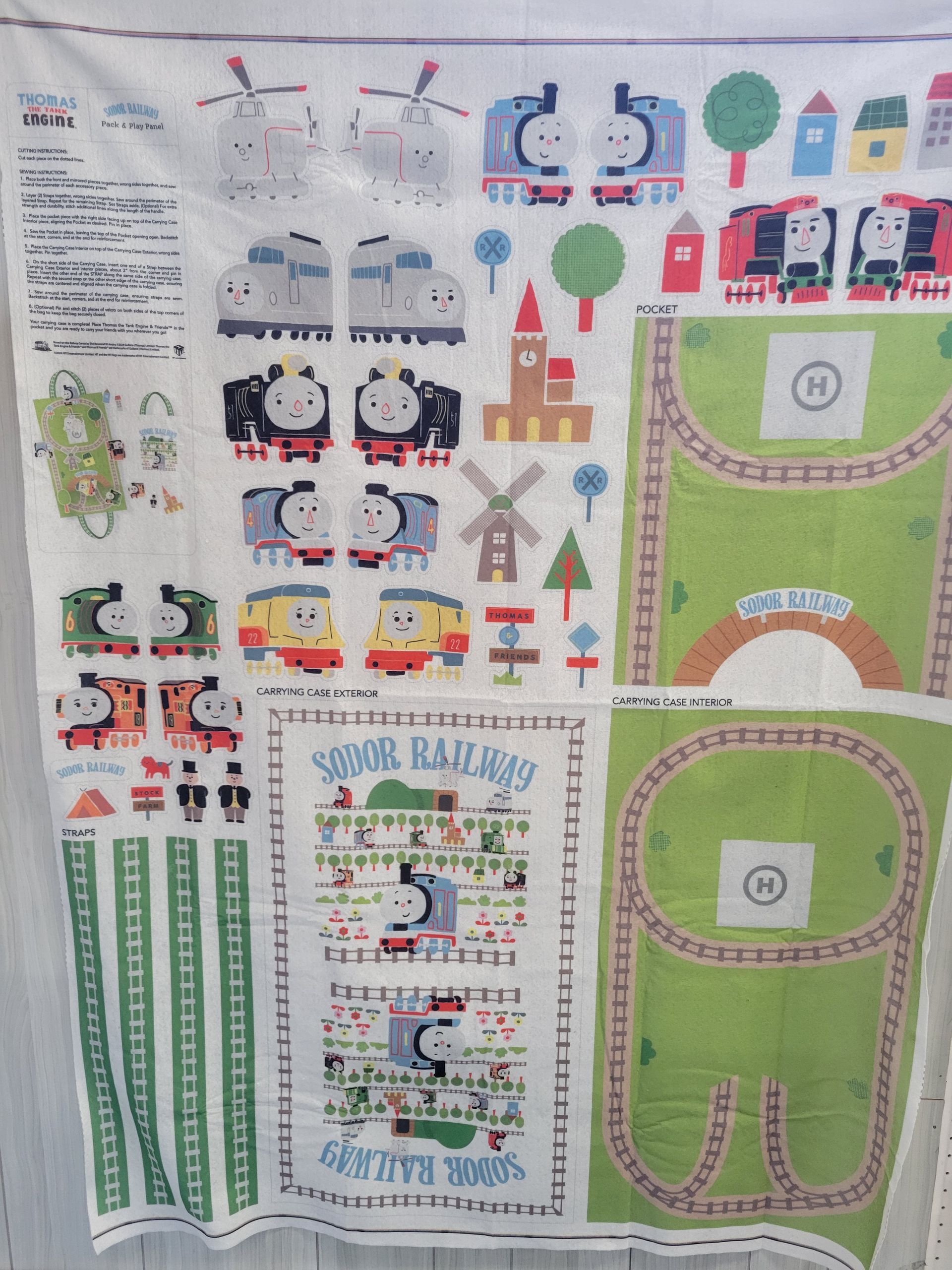 Colorful diagram of a miniature golf course layout with numbered holes, cartoon obstacles, and green putting areas
