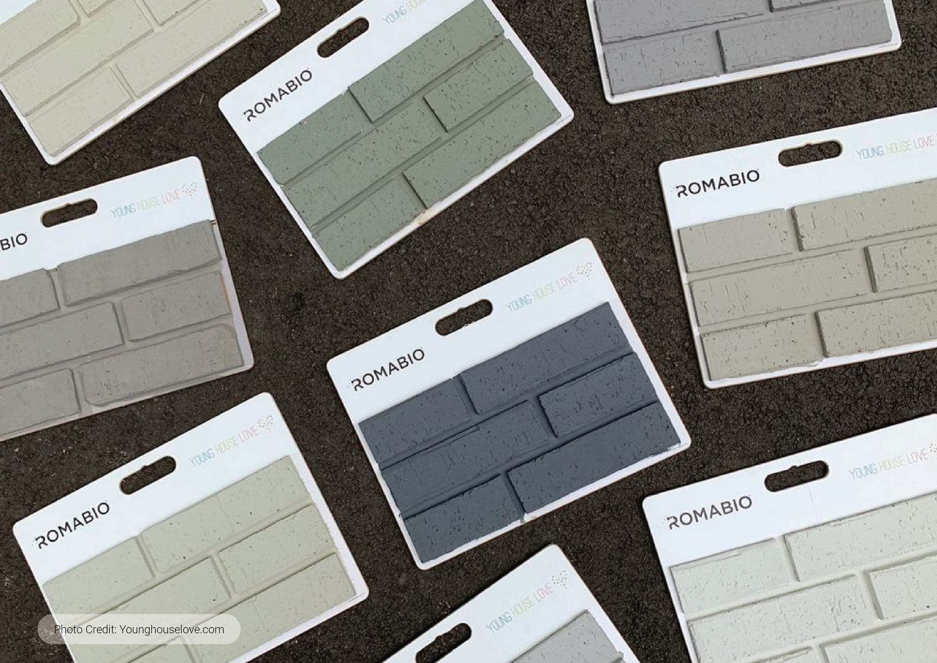 Brick paint color swatches