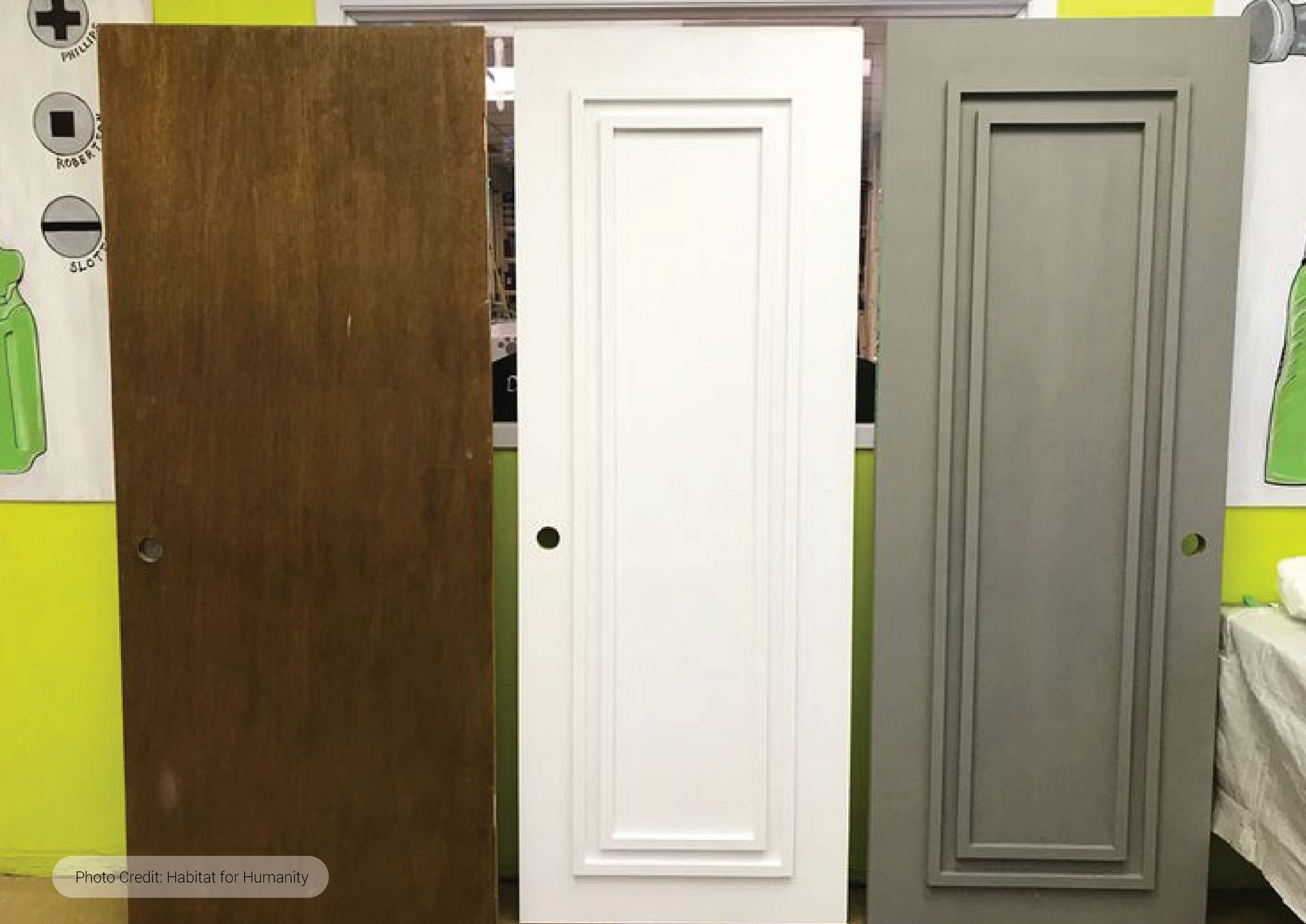 Picture frame molding to flat panel doors