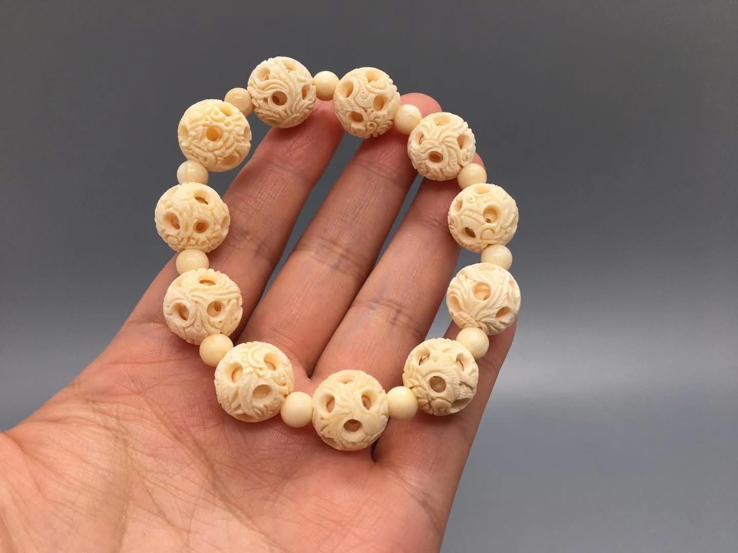 【龍鳳戲珠-鬼工球串】15mm鬼工球整體雕刻