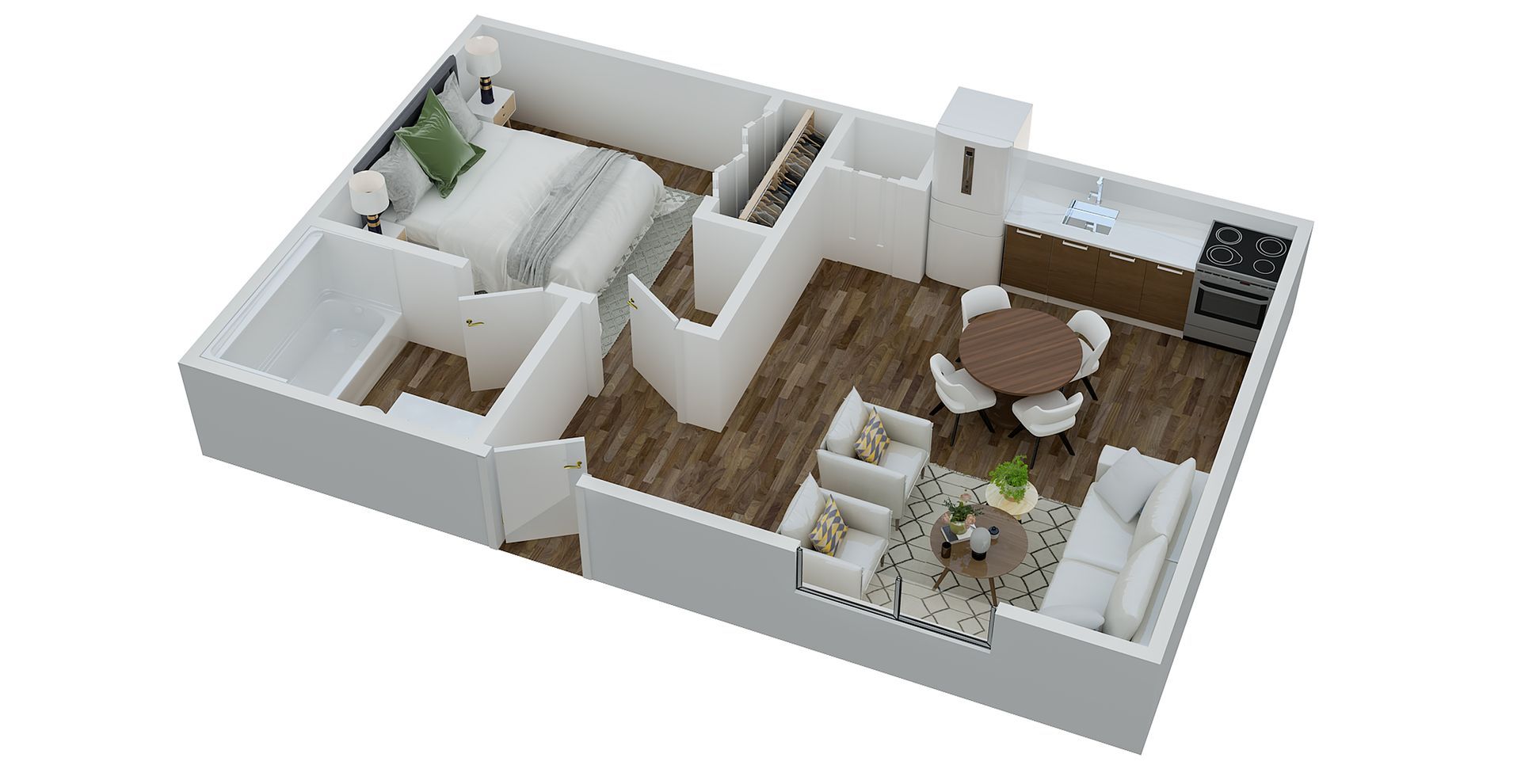 1x1 JR Floor Plan