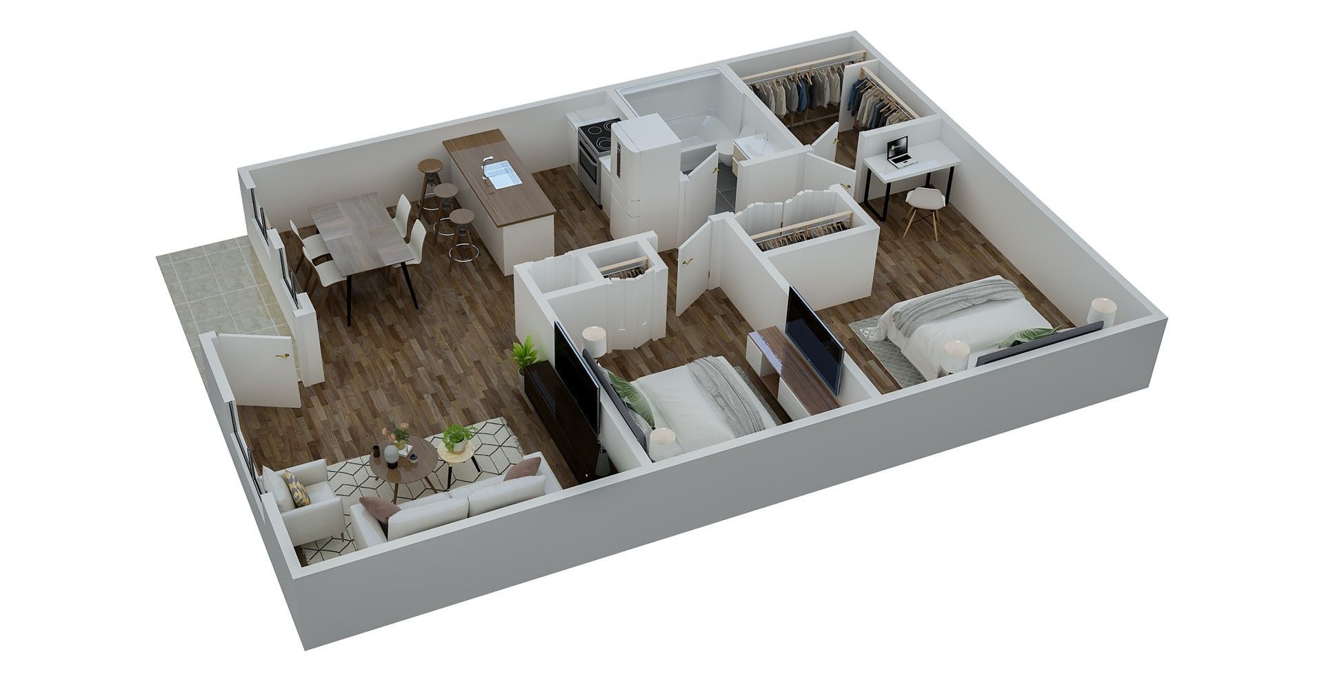 2x1 Floor Plan