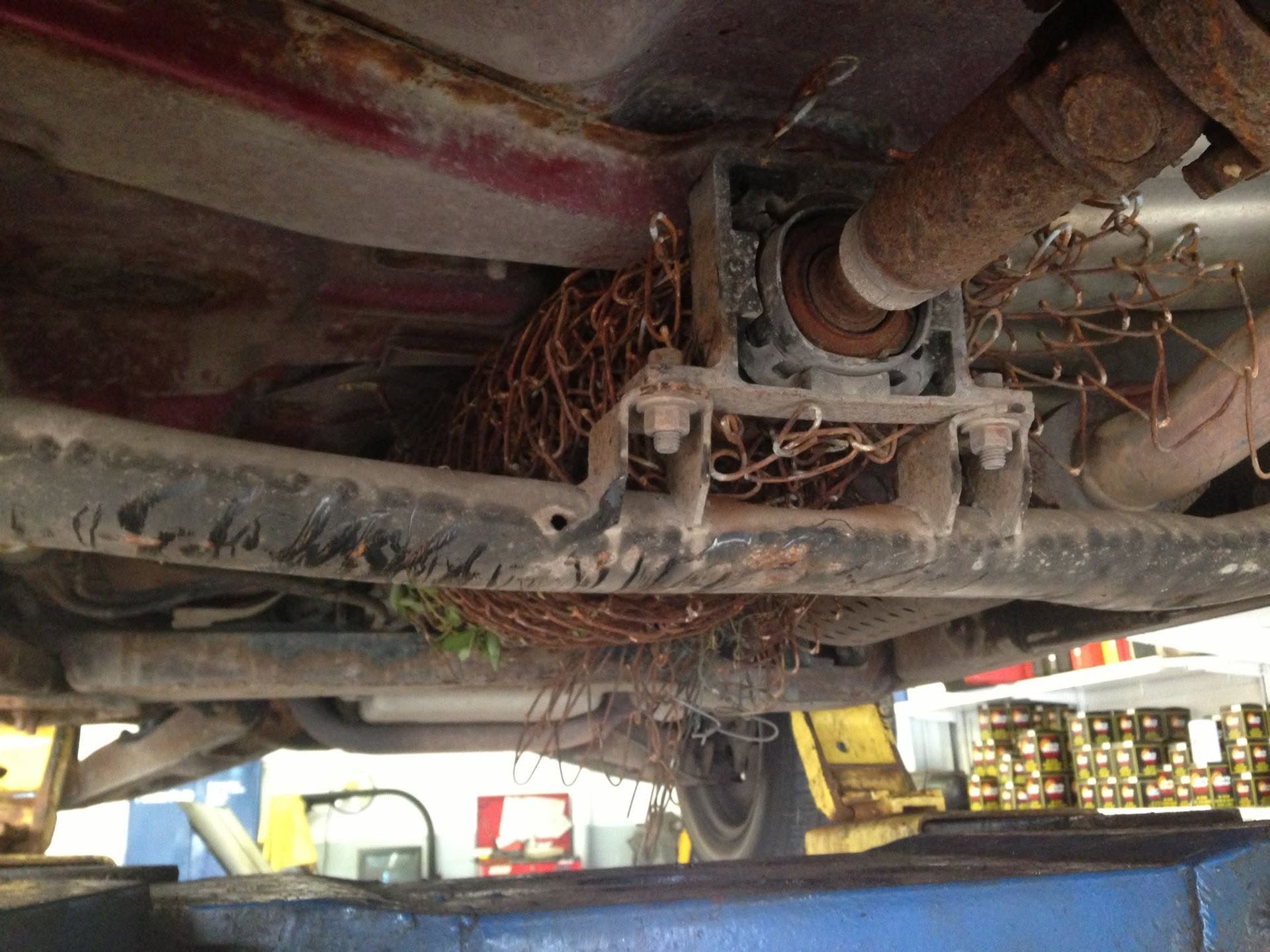 Rusted Vehicle Undercarriage And Suspension Components | 4th Street Auto Care Center