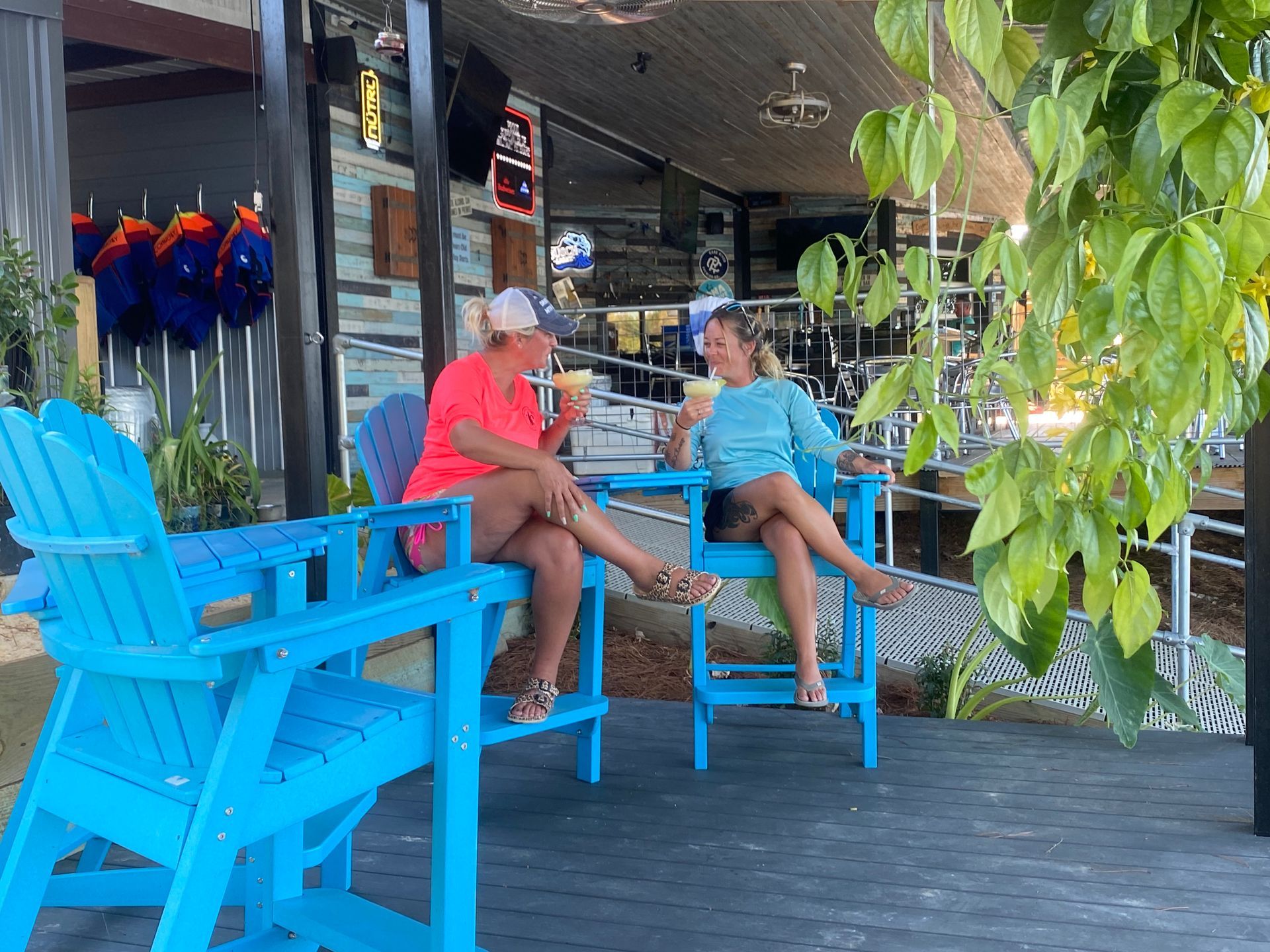 Group area hangout with customers
