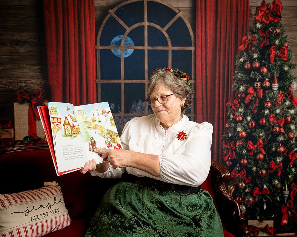 Mrs. Claus reading a story