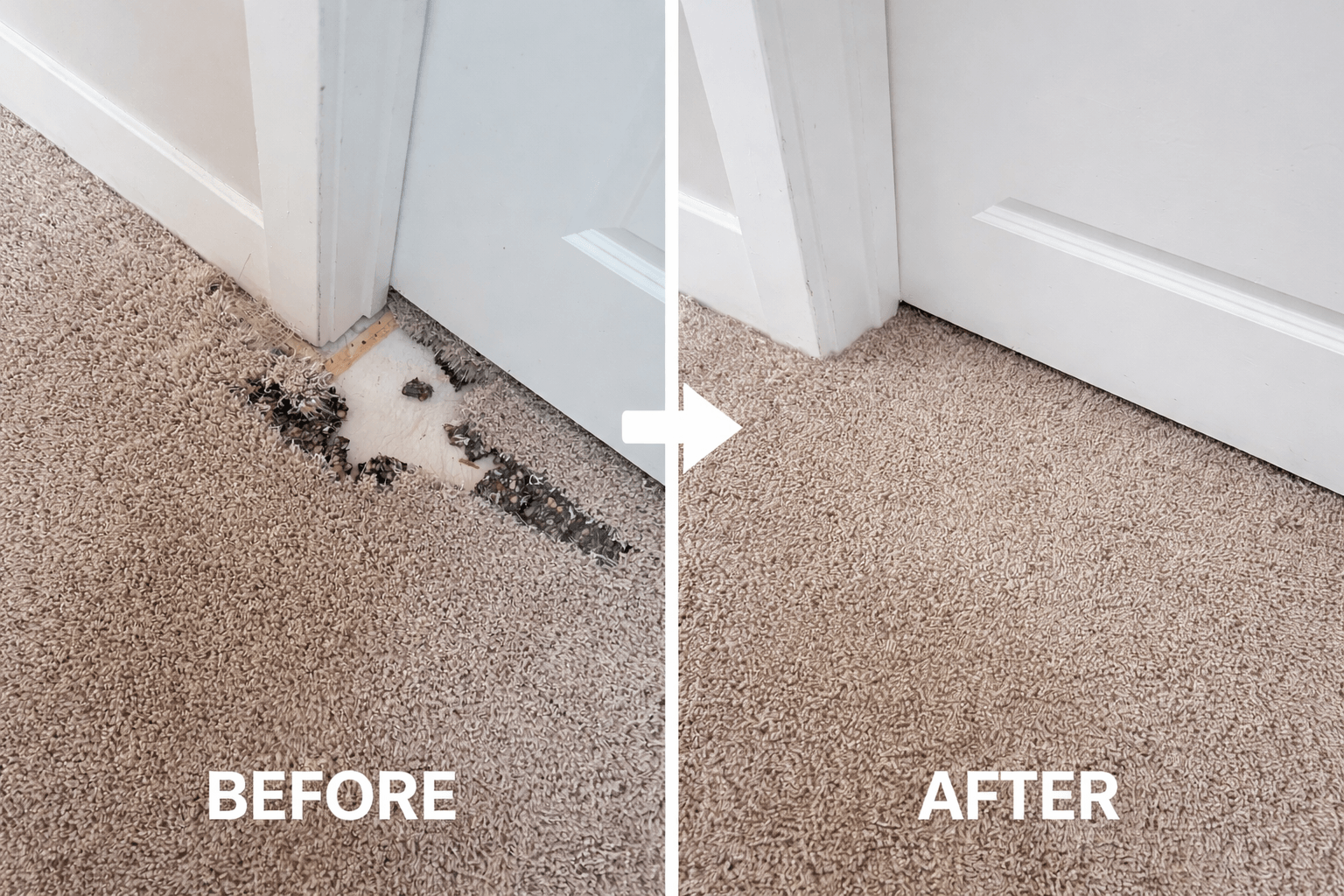 carpet stain removal before and after photo