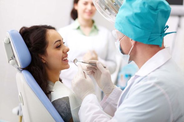 woman at the dentist
