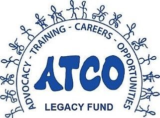 A logo for the atco legacy fund with stick figures around it