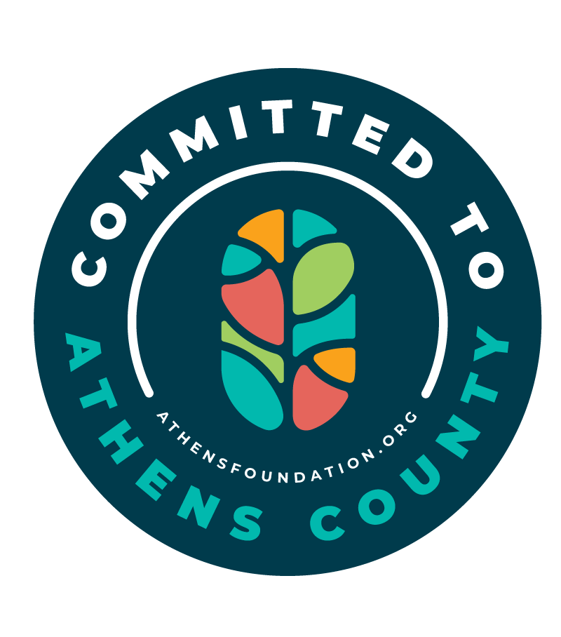The logo for committed to athens county