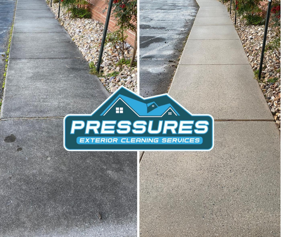 Power washing conrete Pressure washing concrete