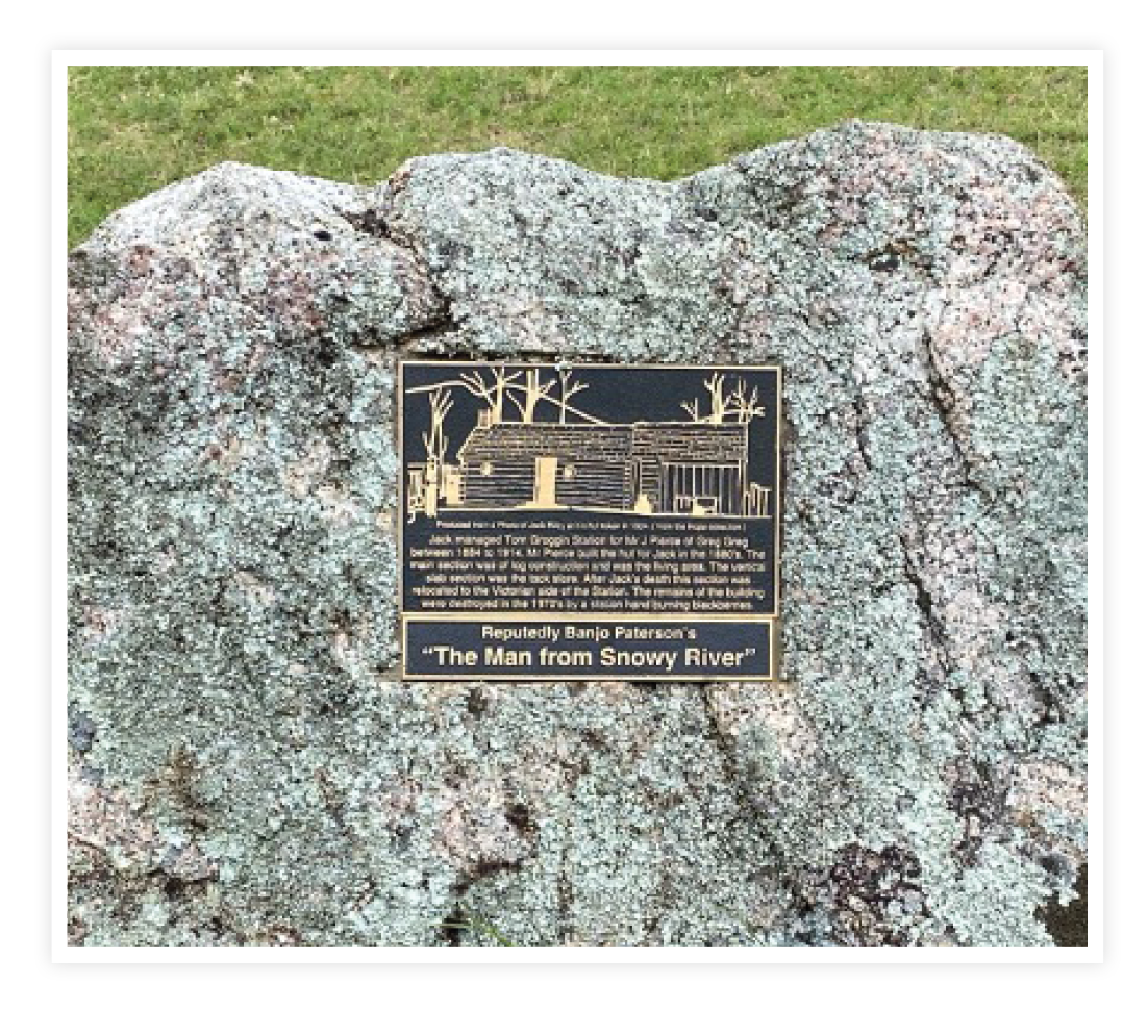 Memorial plaque marking the site of Jack Riley's homestead Memorial plaque marking the site of Jack Riley's homestead