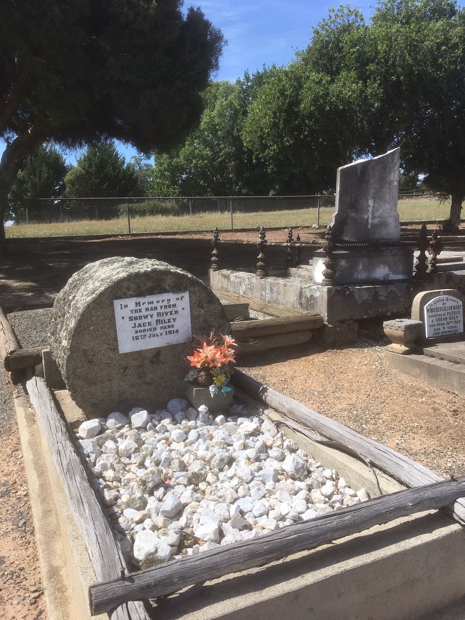 Jack Riley's grave in Corryong Jack Riley's grave in Corryong