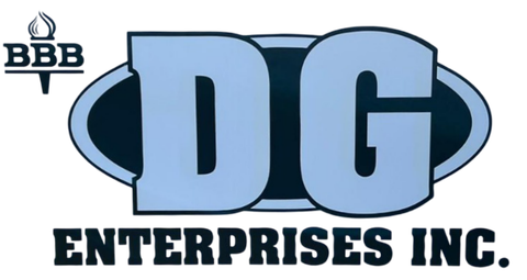 BBB-accredited DG Enterprises Inc. logo in blue and black