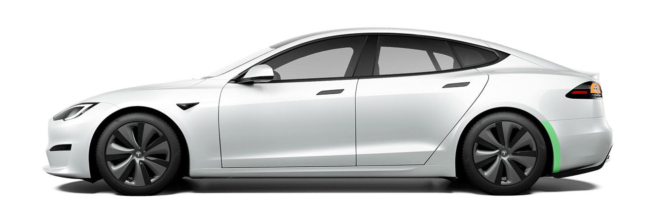 Tesla Model S Rear Wheel Wells | Redmond, WA