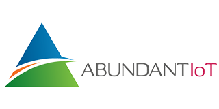 Logo of Abundant IoT: a blue triangle over a green triangle with an orange swoop, and