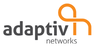 Logo for Adaptiv Networks: gray text