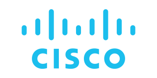 Cisco logo: blue bars resembling a signal above the word