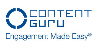 Content Guru logo: blue circle with gaps,